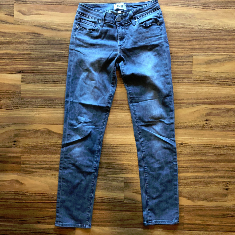 Sz 27 Paige Skyline Skinny Jeans Grey